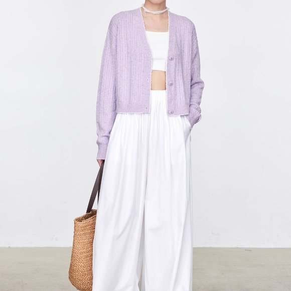 CHICJOC Italian Yarn Eleganza Couture Cardigan: A Symphony of Style and Comfort - Picture 7 of 16